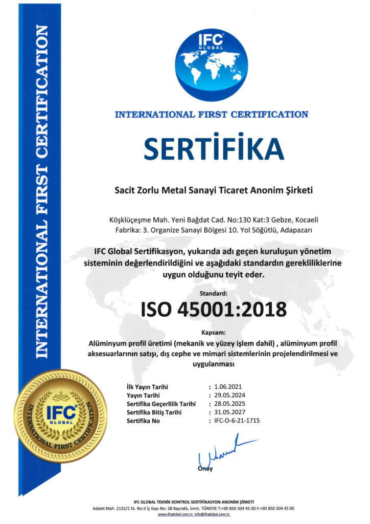 iso45001 2018 - Kalite Politikamız